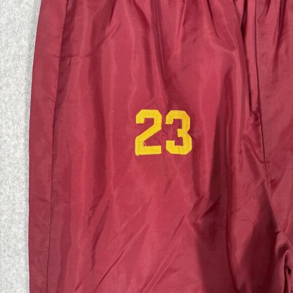 VINTAGE 90s Track Pants Mens Large Maroon Gold 23 UMD U of M Fleece Lined USA - Picture 4 of 12